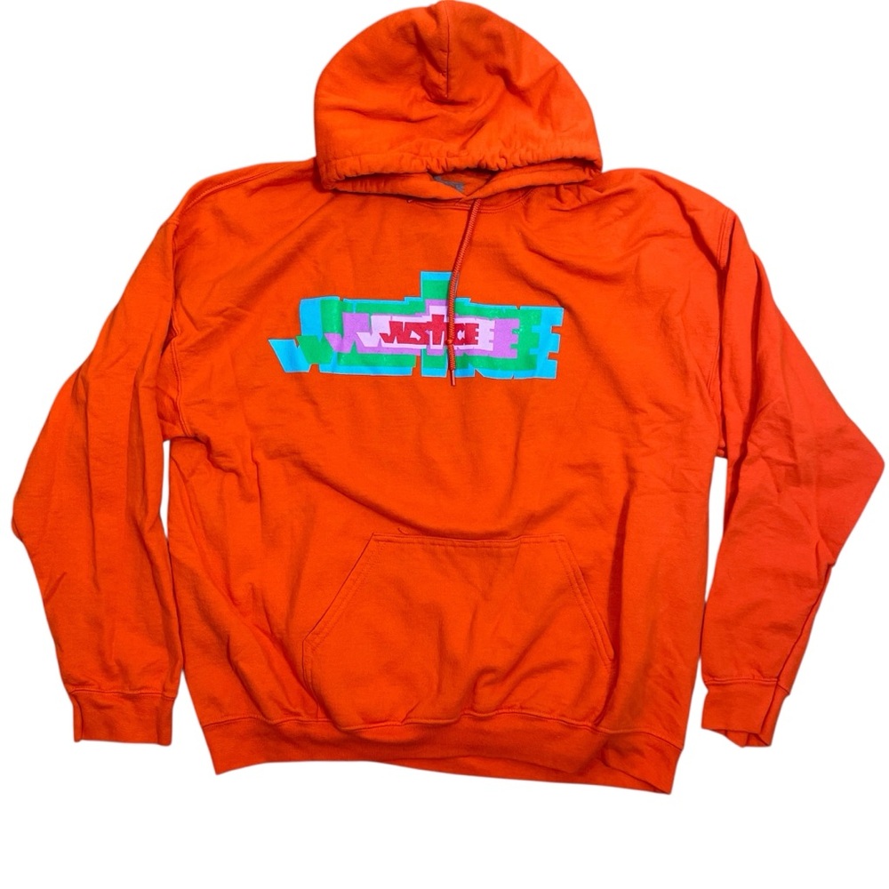 Justin Bieber Hoodie Justice Sweatshirt Orange Lounge Concert Belieber Casual